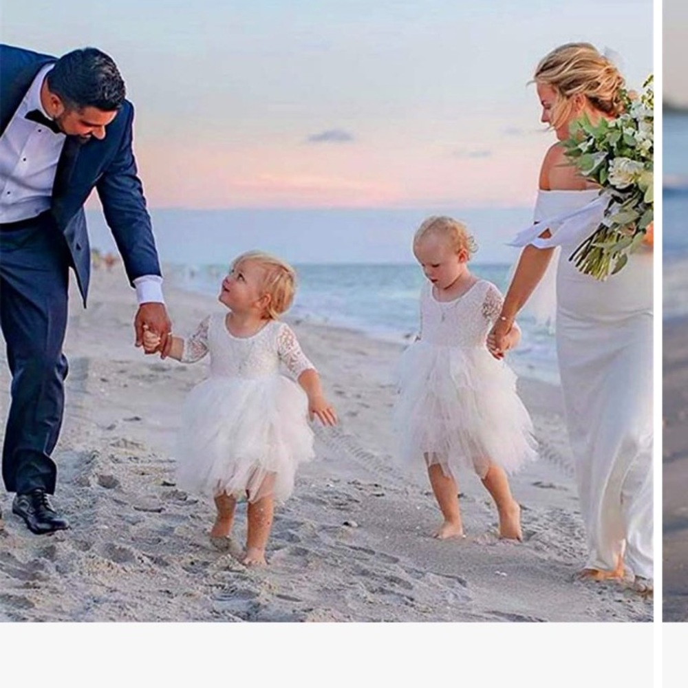 Baby girl tulle flower girl dress - Picture 3 of 14